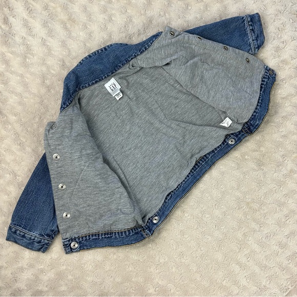 Baby Gap Denim Jean Jacket Size 6-12 Months Gray Lining - Picture 4 of 5